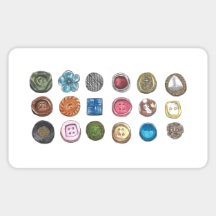 Collection of buttons Sticker